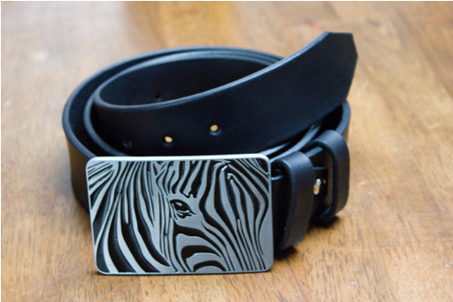 Kožený opasek - Zebra — foto 1