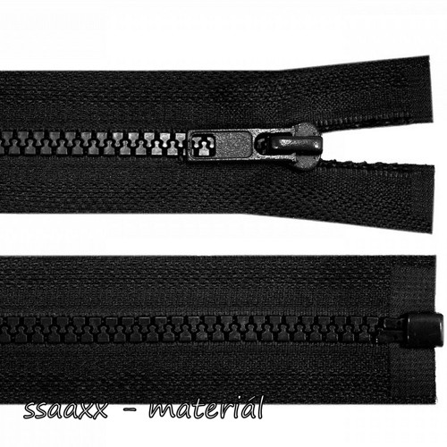 Kostěný zip bundový ~ 5 mm ~ 40 cm ~ černý