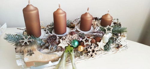 Adventní svícen s bruslí — foto 1
