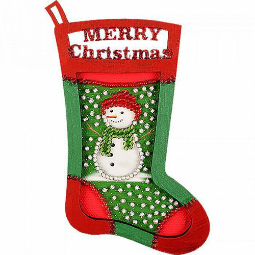 2ks Xmas Sock, vánoční strom ornament DIY Kit,