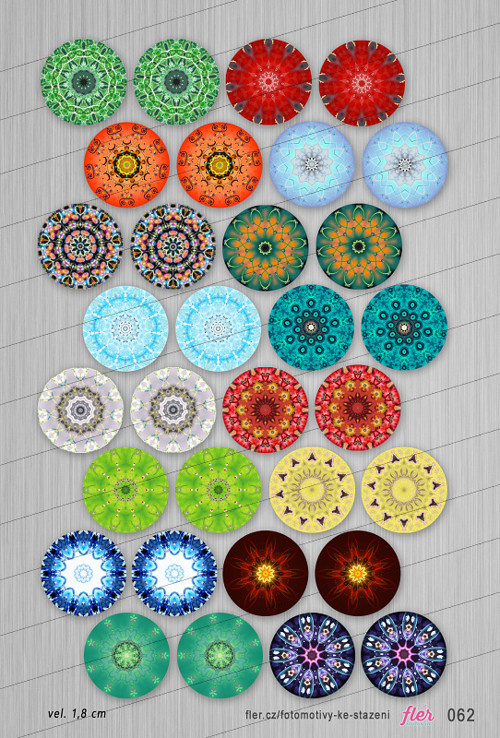 Motivy vel. 1,8 cm - mandaly