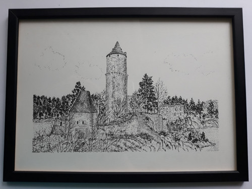 Hrad Zvíkov - perokresba — foto 1