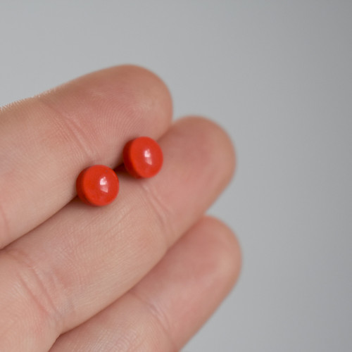 Pecky 6mm červené - Chirurgická ocel — foto 1