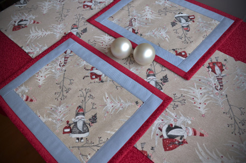 Prostírání - Love by Christmas - Modro-šedé