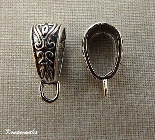Šlupna starostříbro 17x6mm 1kus