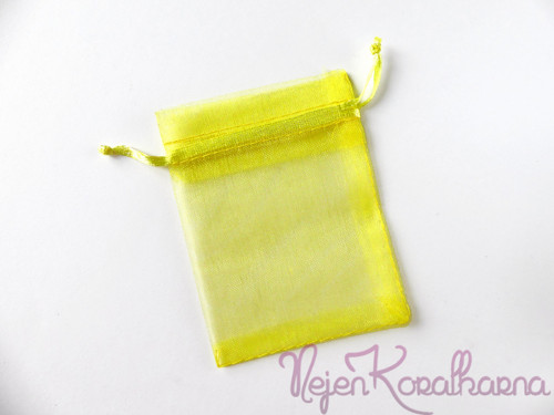 Organzový sáček 7x9cm (žlutá)