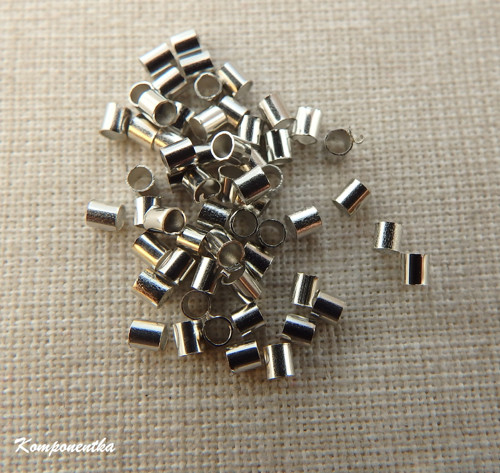 Kovový korálek zamačkávací rokajl 1,5mm 50kusů
