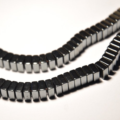 HT839 Hematit čtverec nízký 6 mm