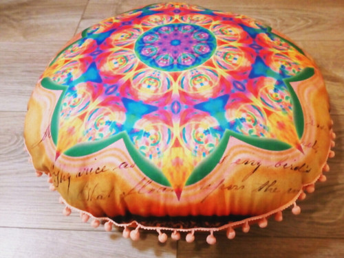 Dekorační Kulatý Polštářek - Mandala-Tip Na Dárek!