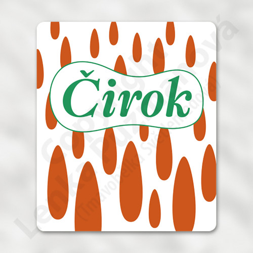 Čirok - samolepka na nádobu