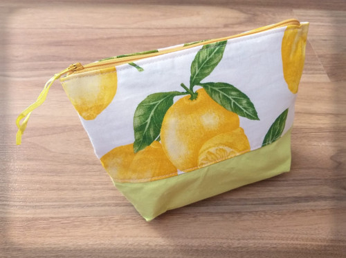 Kosmetická taštička - citronová
