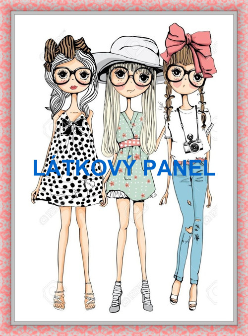 Bavlněná látka - panel 7 x 10 cm