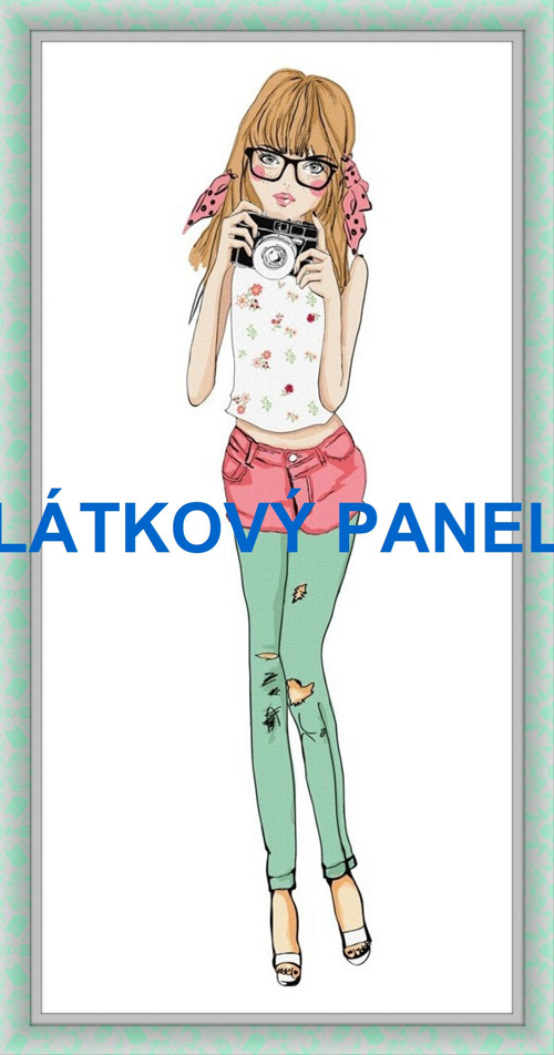 Bavlněná látka - panel 8 x 15 cm