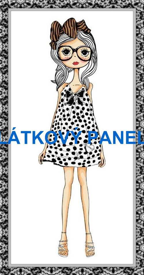 Bavlněná látka - panel 13 x 25 cm — foto 1