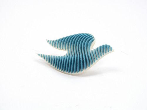 Holubička ivory/tuqouise blue