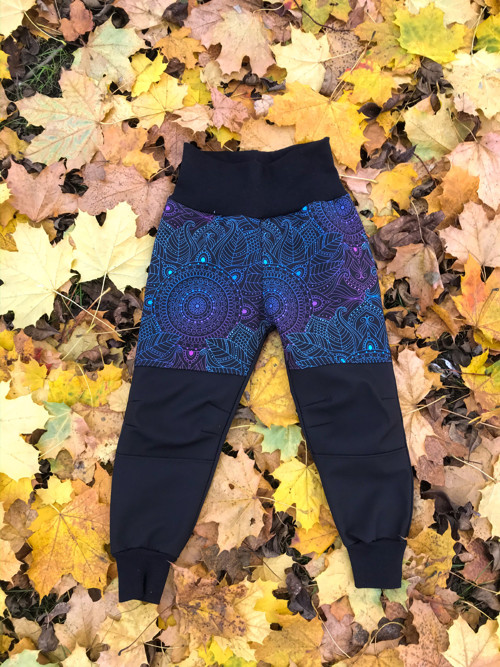 Softshellové kalhoty zimní/ PŮLNOČNÍ MANDALY