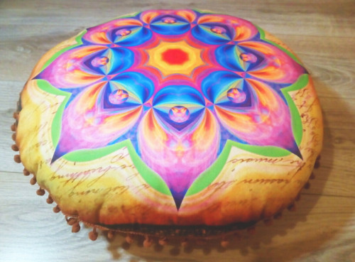 Dekorační Kulatý Polštářek - Mandala-Tip Na Dárek!