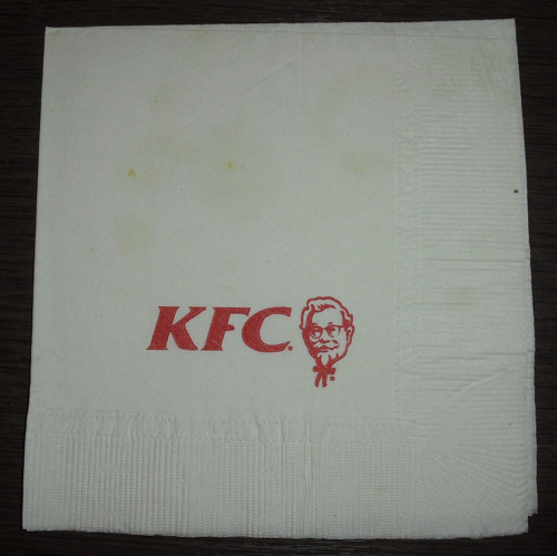 Reklamní papírový UBROUSEK • KFC — foto 1