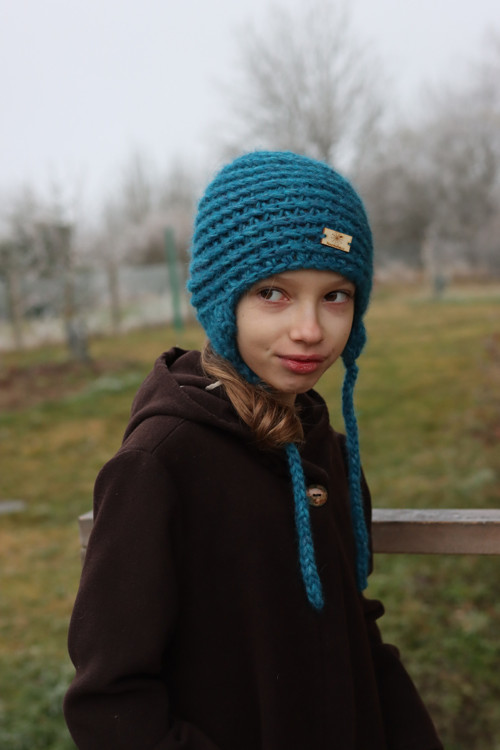 Ušanka tyrkysová tmavá