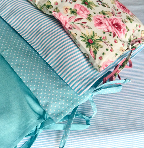 Nahřívací pohankový polštářek 18 x 58 Cm - tyrkys