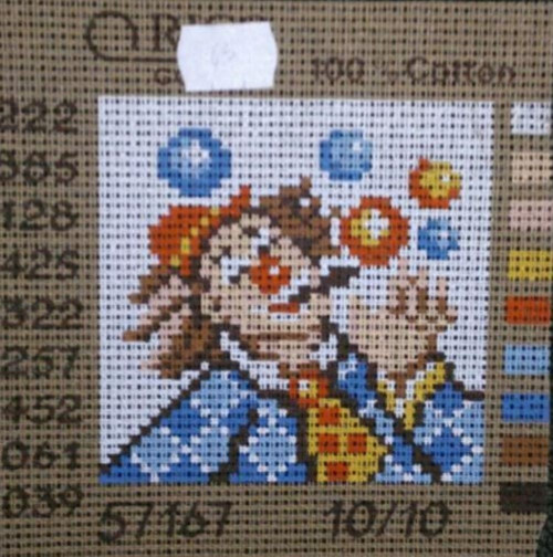Vyšívání od Rico 10 x 10cm, klaun