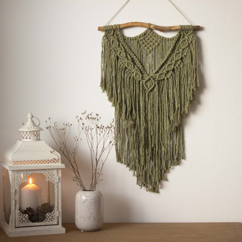 Olivově zelené macramé větší — foto 1