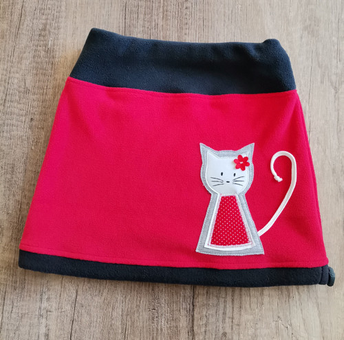 Fleece sukně s kočičkou - 98/104 — foto 1