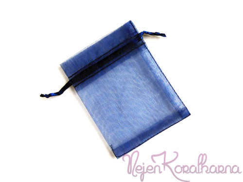 Organzový sáček 7x9cm (půlnoční modrá)