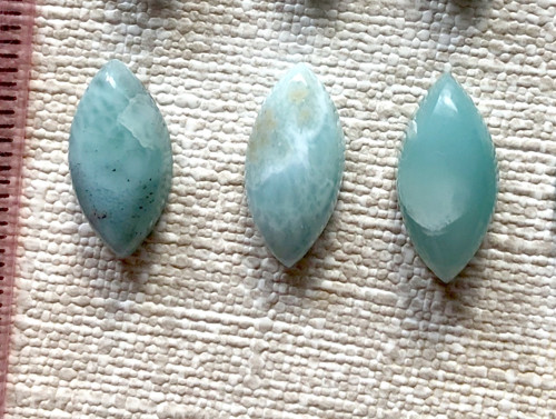 Larimar pravý kabošon naveta / 14x7 mm LA-S003 4-6