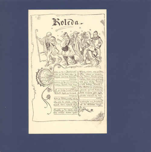 Mikuláš Aleš - Koleda - pohlednice