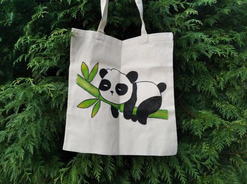 Plátěná taška - panda — foto 1