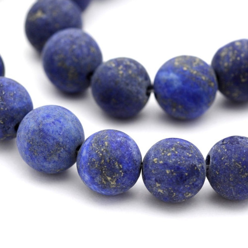 Lapis lazuli frost přírodní minerál 8 mm / 5 ks