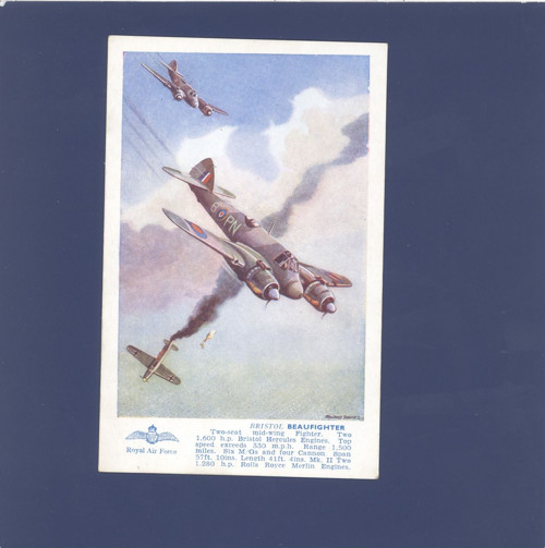 Letadlo Bristol Beaufighter - pohlednice