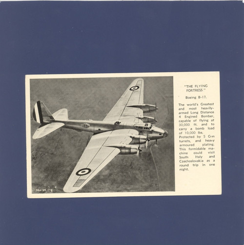 Letadlo Boeing B-17 - pohlednice