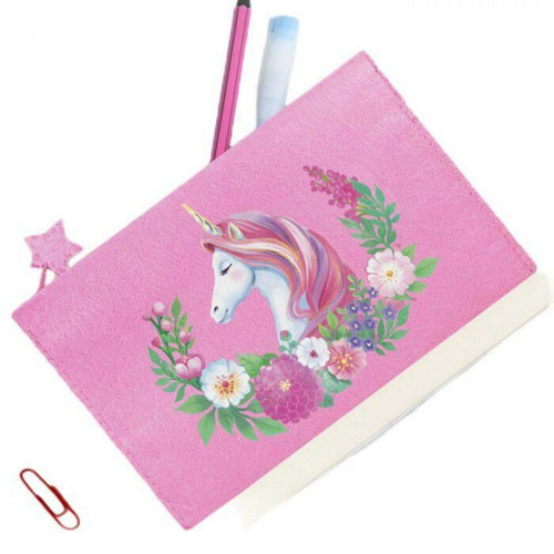 Jednorožec školní pouzdro na tužky DIY Kit, plst,