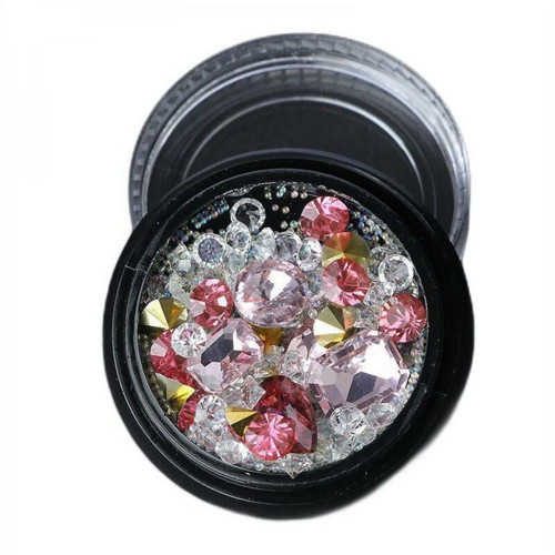 1 krabice Crystal Mix Bílá Růžová Zlatá Stříbrná