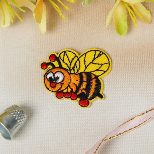 10 ks, termoaplikace "Bee", 4 × 3,5 cm