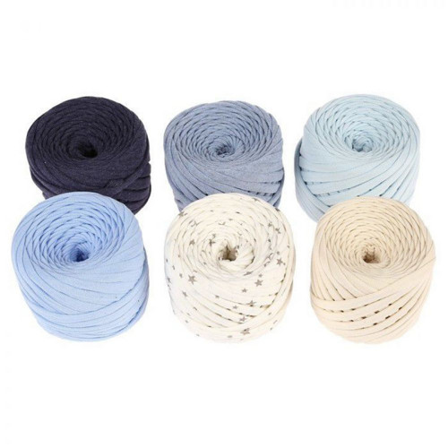 Pletená příze 25m / 85g, šířka nitě 7-8 mm, sada