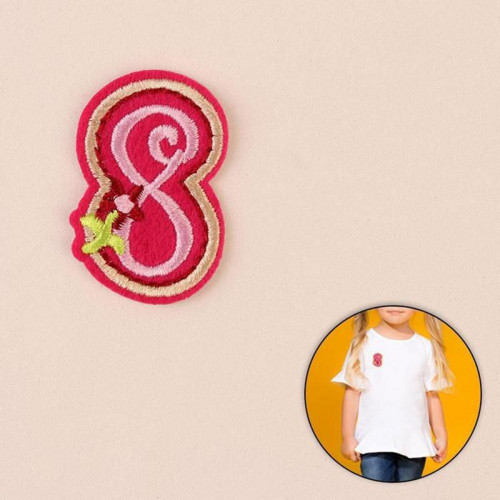 10 ks, obtisk "Number 8", 4 × 2,5 cm, barva tmavě