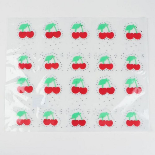 Nažehlovací obrázek se třpytkami "Cherry", 6 × 6