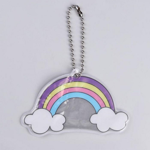 3 ks, reflexní prvek "Rainbow", 8 × 5 cm, — foto 1