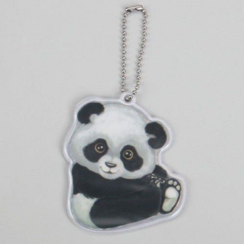 3 ks, reflexní "Panda", 7 × 6 cm, bílá / černá — foto 1