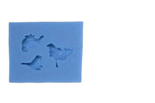 3D silikonová formička - 3 drobní ptáčci, rozměry — foto 1