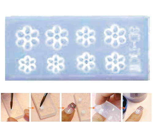 Silikonová formička pro modeláž nehtů - Nail art, — foto 1