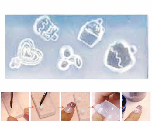 Silikonová formička pro modeláž nehtů - Nail art,