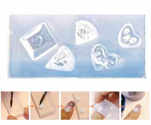 Silikonová formička pro modeláž nehtů - Nail art, — foto 1