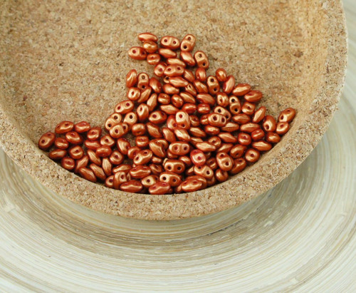 20g Gold Shine Red Gold SUPERDUO Czech Glass Seed