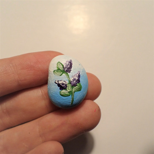 Malovaný mini kamínek — foto 1