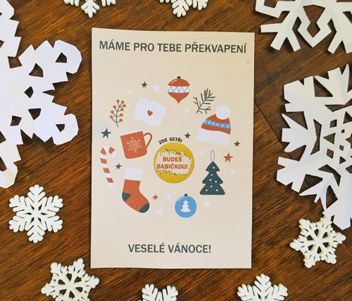 Oznámení těhotenství vánoční