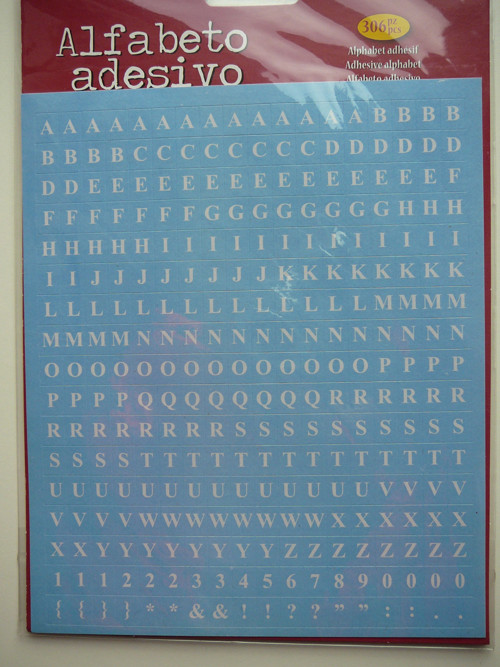Samolepky písmena